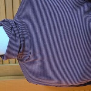 Striped Purple Turtleneck Long Sleeve Top